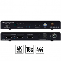 Key Digital 2x1 commutateur HDMI 4K/18G avec sortie audio L/R et optique de décodage