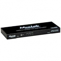 MuxLab HDMI 4X1 Switcher with Audio Extraction UHD-4K