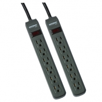 Minuteman 2-Pack Slimline Series Surge Suppressor - 241 Joules w/ 6Outlets