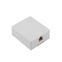 Provo Modular Surface Jack w/Connect Block Ass. [6 Pin] - White CSA UL