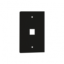 Provo Single Hole Wall Plate for Keystone Jack – Black