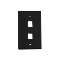 Provo 2 Hole Wall Plate for Keystone Jack – Black