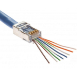 Platinum Tools connecteurs blindés EZ-RJ45 Cat5e avec mise à terre interne – 50 pièces/sachet