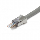 Platinum Tools connecteurs blindés ezEX38 RJ45 Cat5e avec mise à terre interne – 50 pièces/bocal