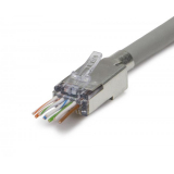 Platinum Tools connecteurs blindés ezEX44 RJ45 Cat6 avec mise à terre externe – 50 pièces/bocal