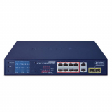 PLANET 8Port 802.3at PoE+ 2Port Giga Switch w/LCD PoE Monitor