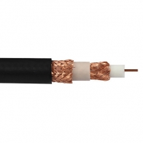 Lake Cable Triaxial Video Camera 20awg SOL BC 2 x 95% Bare Copper SH 75 Ohms CMR FT4 UL RoHS – Black PVC JKT