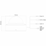 Provision-ISR caméra IP, VPD, série Eye-Sight, de 2 MP avec IR de 20M et objectif fixe de de 2.8 mm – blanche