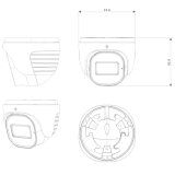 Provision-ISR caméra IP en forme de tourelle, série S-Sight, de 2 MP, avec IR de 20M et objectif fixe de 2.8 mm – grise