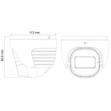 Provision-ISR caméra analogique en forme de tourelle, 4-en-1, de 5 MP avec IR de 40M et objectif à focale variable motorisée entre 2.8 et 12 mm – blanche