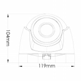 Provision-ISR caméra de surveillance infrarouge, ultra métallique, AHD, en forme de dôme, objectif motorisé entre 2.8 et 12 mm, 2 MP – blanche