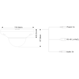 Provision-ISR caméra IP miniature, VPD, série Eye-Sight, de 4 MP, avec objectif fixe de 2.8 mm et IR de 10M – blanche