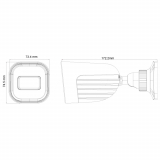 Provision-ISR caméra analogique de type canon, 4-en-1, de 8 MP, avec objectif fixe de 2.8 mm et IR de 20M – blanche