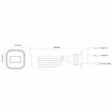 Provision-ISR caméra IP de type canon, série Eye-Sight, de 4 MP, avec objectif fixe de 3.6 mm et IR de 40M – blanche