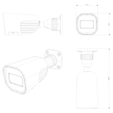 Provision-ISR caméra IP de type canon, série S-Sight, de 4 MP, avec objectif à focale variable motorisée entre 2.8 et 12 mm et IR de 40M – blanche