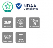 Provision-ISR caméra IP cachée dans un boîtier PIR, de 2 MP, avec objectif fixe de 3.7 mm et IR de 10M – blanche