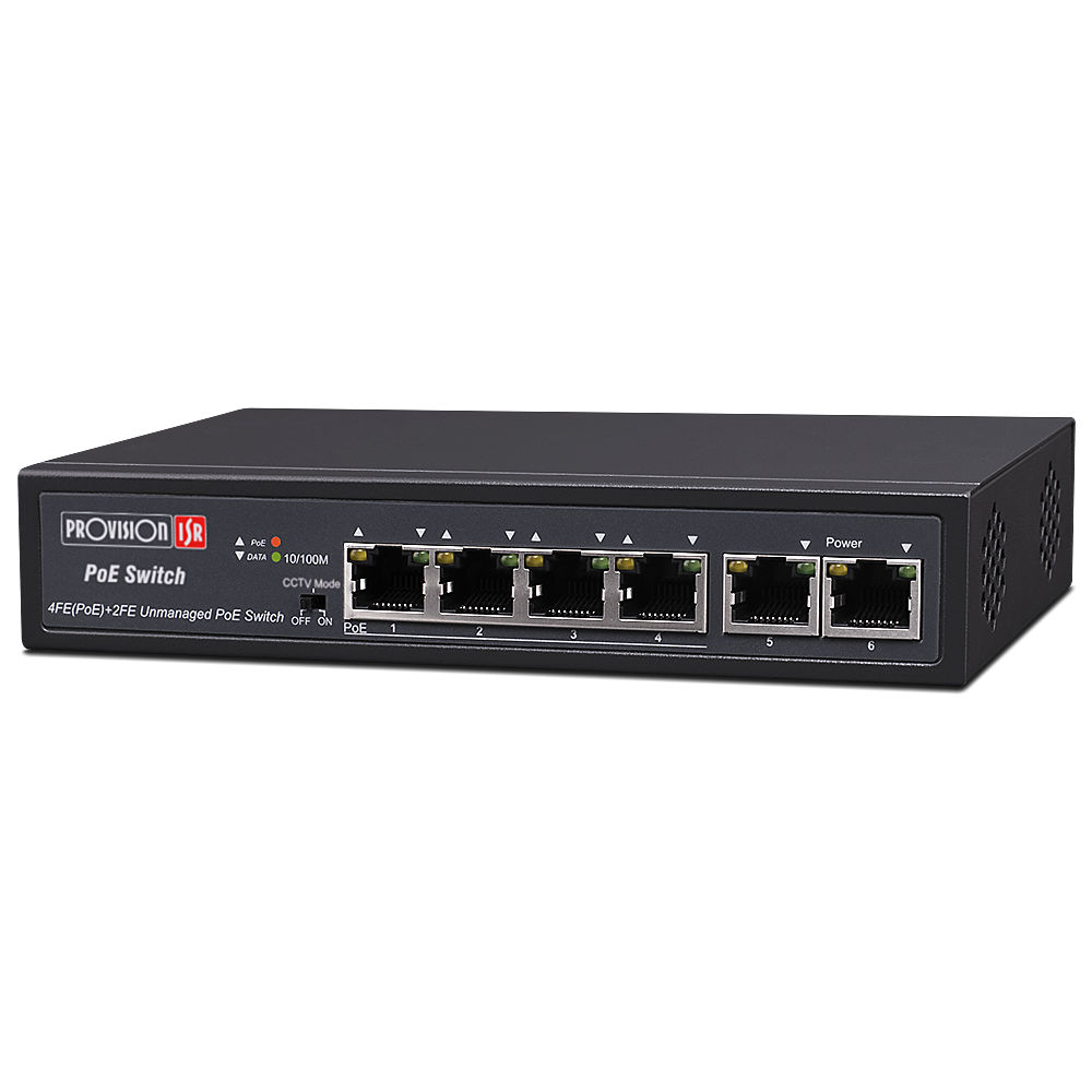 ProvisionISR 4+2Port 10/100Mbps PoE Switch