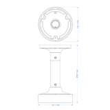 Provision-ISR - grand support droit pour caméra FEI-360IP