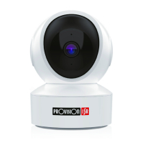 Provision-ISR – caméra d'intérieur à objectif fixe 4MP, panoramique 355°/inclinaison 120°, WiFi PNV, blanche