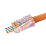 Simply45® fiches modulaires RJ45 pass-through non blindées Cat6/6a 100 pièces/pot – teinte rouge