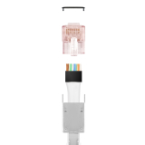 Simply45® ProSeries Cat6/6a Shielded External Ground Pass-Through RJ45 with Cap45® & Bar45® 50 pc/Jar – Red Tint