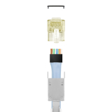 Simply45® ProSeries 10G Cat6a/7/7a Blindée avec Masse Externe - RJ45 à traversant avec Cap45® et Bar45® - 50 pièces/jarre