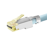 Simply45® ProSeries 10G Cat6a/7/7a Shielded External Ground – Pass-Through RJ45 with Cap45® & Bar45® 50 pc/Jar