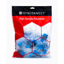 SynConnect prise keystone Cat 5E UTP 90 degrés T568A/B 110 IDC – bleue – sachet de 25