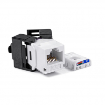 SynConnect Cat6A Slim Profile Tool-Less 180 Degree T568A/B – White