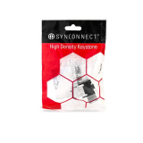 SynConnect prise keystone Cat6A profil mince, sans outil, 180 degrés, T568A/B – blanche