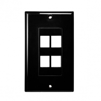 SynConnect plaque de style "Decora" avec 4 ports – 2 pièces – noire