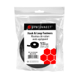 SynConnect Hook & Loop Fasteners 20mm x 10m – 1 Roll – Black