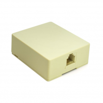 SynConnect Modular Surface Jack w/Connector Block Assembly [4 Pin] - c(UL) - Ivory