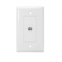 SynConnect Flush Mount Wall Jack Decora Style [4 Pin] – c(UL) – White