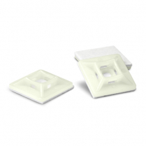 SynConnect Self-Adhesive Cable Tie Mount - White - 100 pcs
