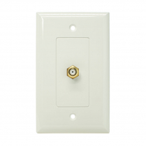 SynConnect Decora Coaxial Wall Plate F81 Brass Gold 1pc – White