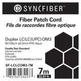 SyncFiber câble à fibre optique duplex LC/LC OM3 de 7 mètres bleu aqua