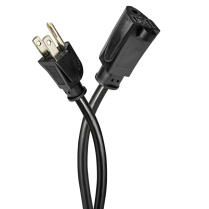 SyncPower 16-3c SJTW Weatherproof Extension Cord 10ft Black