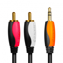 SynCable câble stéréo mâle 3.5mm 2x RCA mâle 2 mtr – certifié RoHS