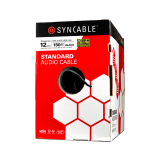 SynCable Audio 12-2c STR BC OFC c(UL) FT4 RoHS In-Wall Cable – 150m Box – Black JKT