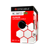 SynCable Plenum Audio 14-2c 105 STR BC Strand OFC c(UL) FT6 RoHS In-Wall Cable – 300m Box – Black JKT