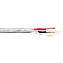 SynCable câble mural de grade professionnel pour haut-parleurs 14-2c 105 STR BC OFC c(UL) FT4 RoHS – boîte de 150m – avec gaine blanche