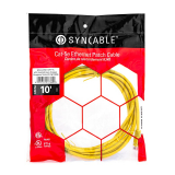 SynCable câble de raccordement moulé RJ45 CaT5E 350MHz FT-4 – 10 pieds – jaune