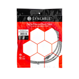 SynCable RJ45 CAT5E 350MHz FT-4 Molded Patch Cable – 3ft – Grey