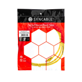 SynCable câble de raccordement moulé RJ45 CaT5E 350MHz FT-4 – 3 pieds – jaune