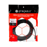 SynCable câble de raccordement moulé RJ45 Cat6 550MHz FT-4 – 10Gbit/s – 15 pieds – noir