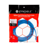 SynCable câble de raccordement moulé RJ45 Cat6 550MHz FT-4 – 10Gbit/s – 15 pieds – bleu