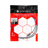 SynCable RJ45 CAT6 550MHz FT-4 Molded Patch Cable 10Gb/s - 3ft - GY