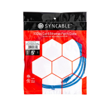 SynCable RJ45 CAT6 550MHz FT-4 Molded Patch Cable 10Gb/s – 5ft – Blue