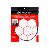 SynCable câble de raccordement super mince moulé RJ45 Cat-6 10Gbit/s – 1 pied – noir